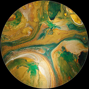 Cathedral City Art Collection: Elan Vital, 36 Round Painting #4037